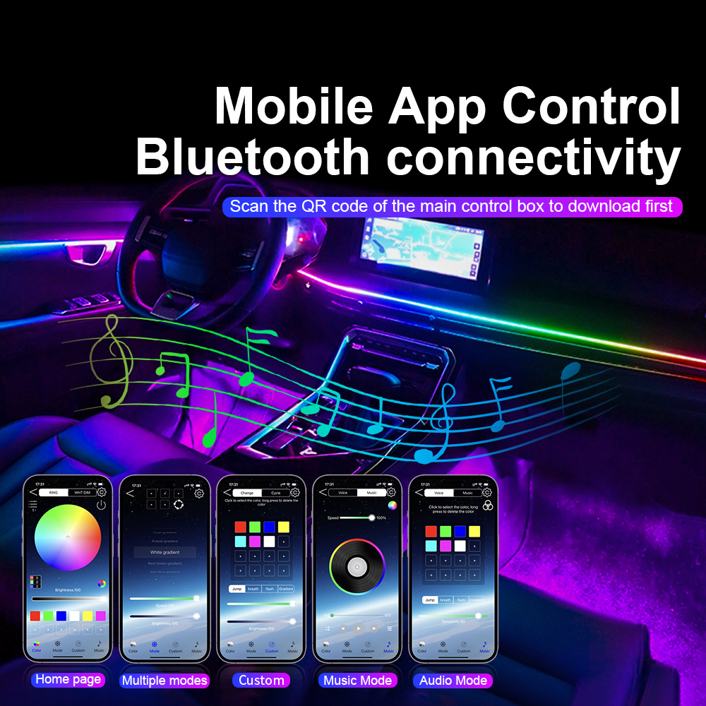 Universal Led Car Ambient Ligh - Rgb Light Strip review and price