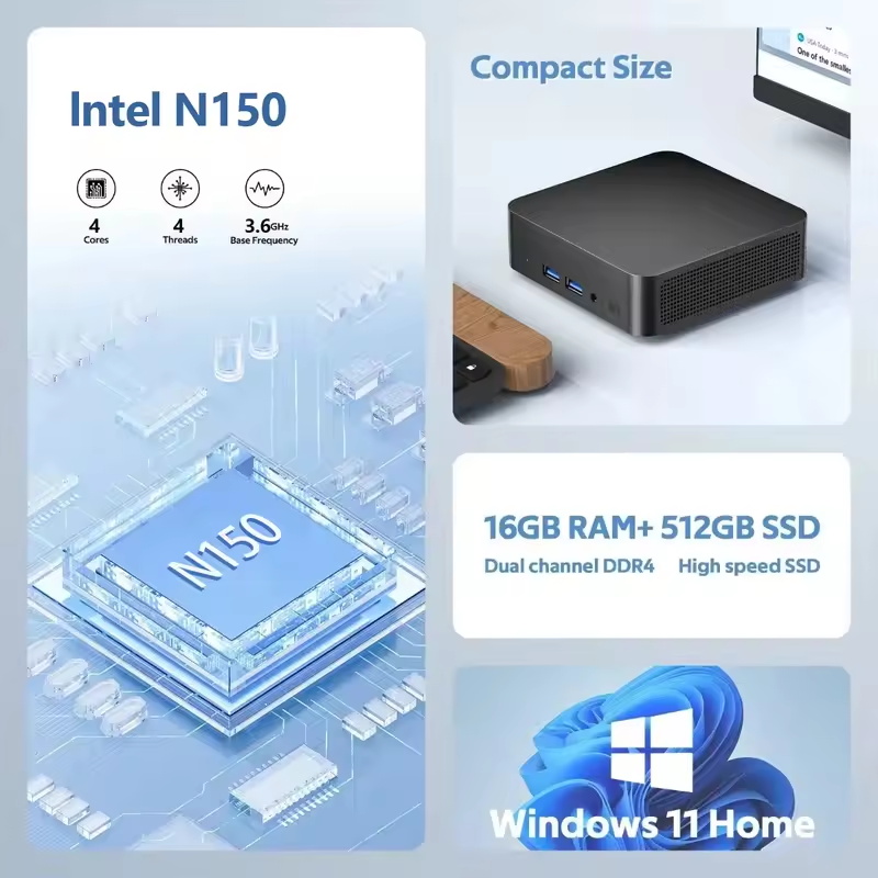 2026 Intel N150 Mini PC Portab - Pc Gaming Intel Core I7 review and price